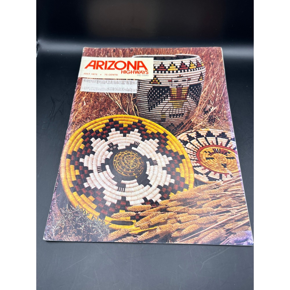 Vtg Arizona Highways Magazine July 1975 American Indian Basketry